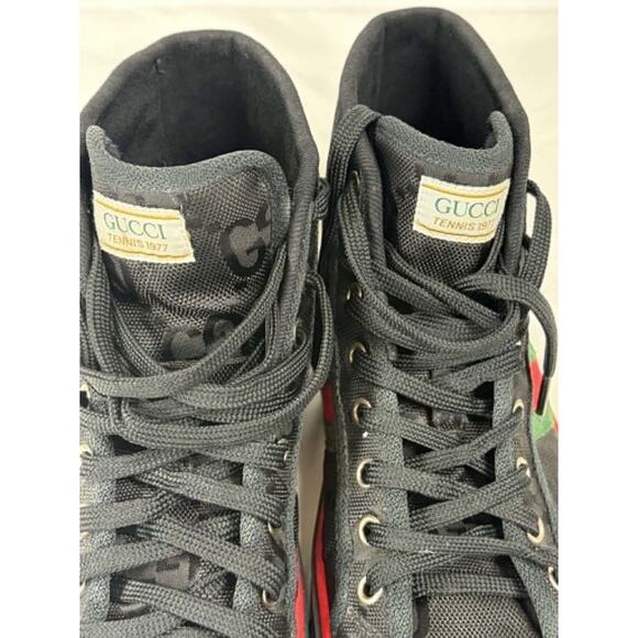 Gucci Tennis 1977 High Top GG Sneakers Black  US 9 SPB JA-364541 main image 9